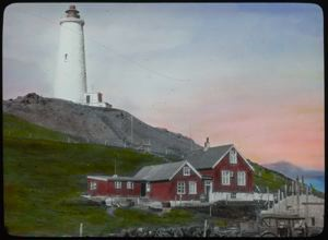 Image of Lighthouse and Red Houses